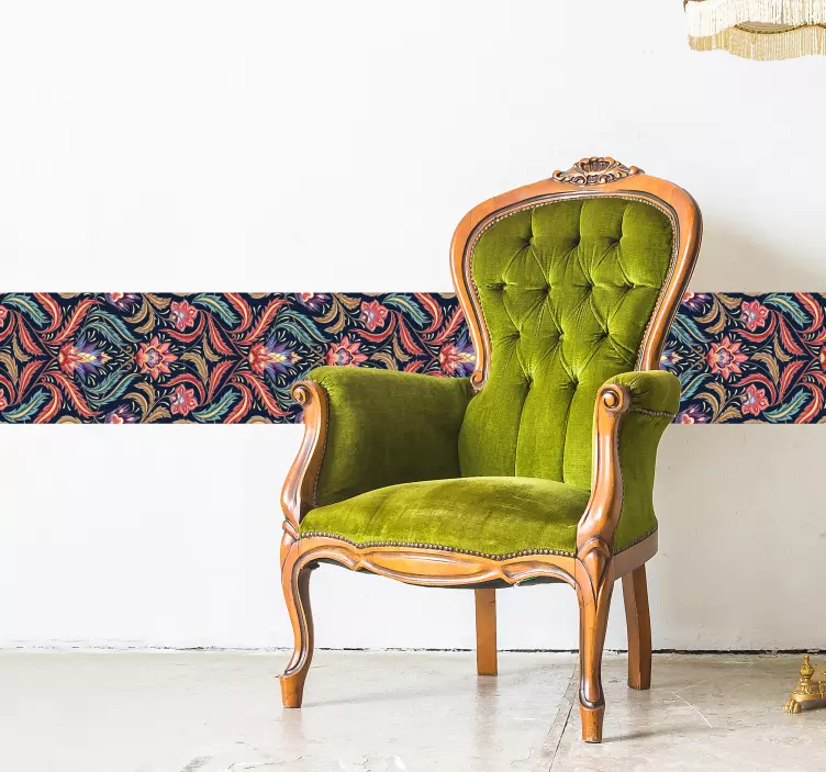 Retro ornament obývacia izba nástenné dekorácie - Tenstickers