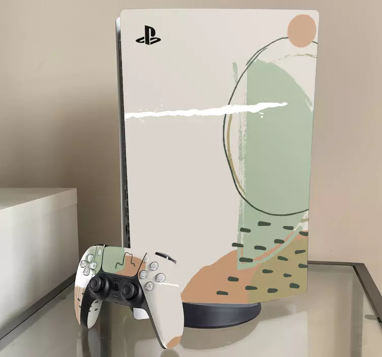 Samolepka abstraktnej maľovanej tapety ps5 - Tenstickers