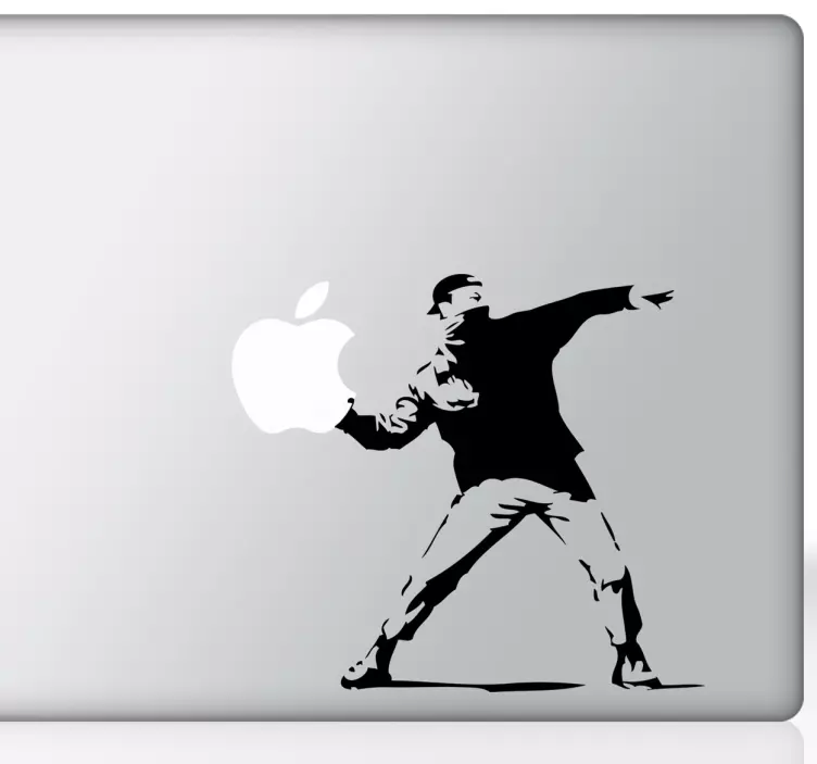 Nálepka s bankovou revolúciou na macbook - Tenstickers