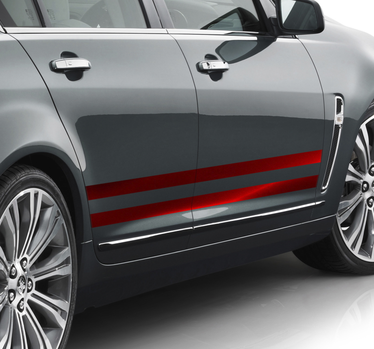 Vinylová nálepka na auto s červeným pruhom - Tenstickers