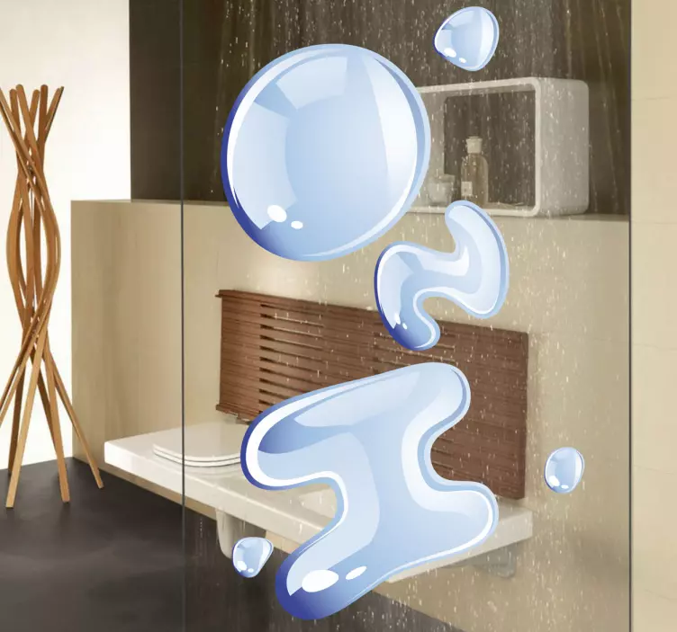 Nálepka s dekoratívnym textom h2o - Tenstickers