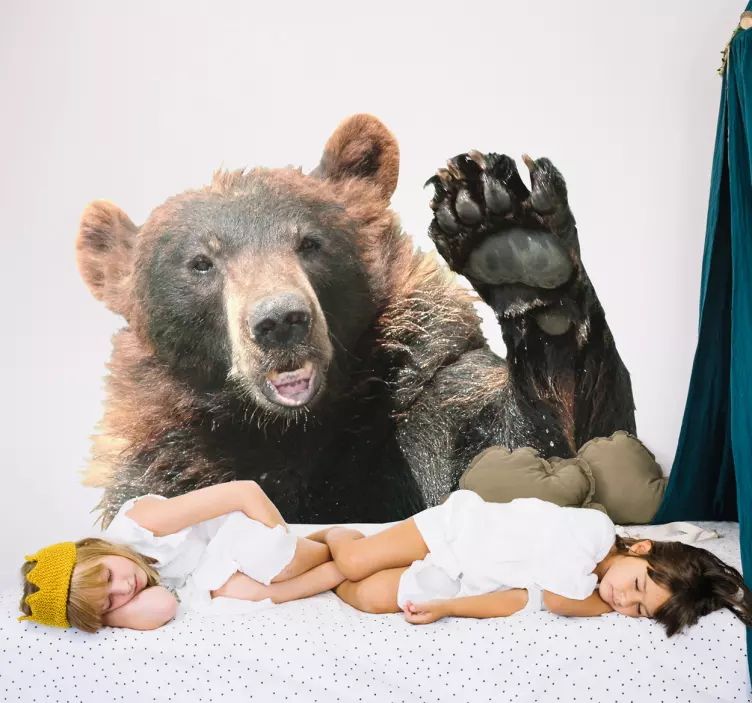 Mával medveďom divoké zviera obtlačky - Tenstickers