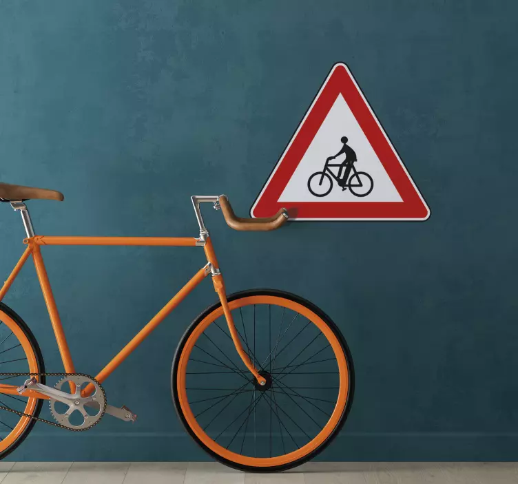 Nálepka s dopravnou značkou pre cyklistov - Tenstickers
