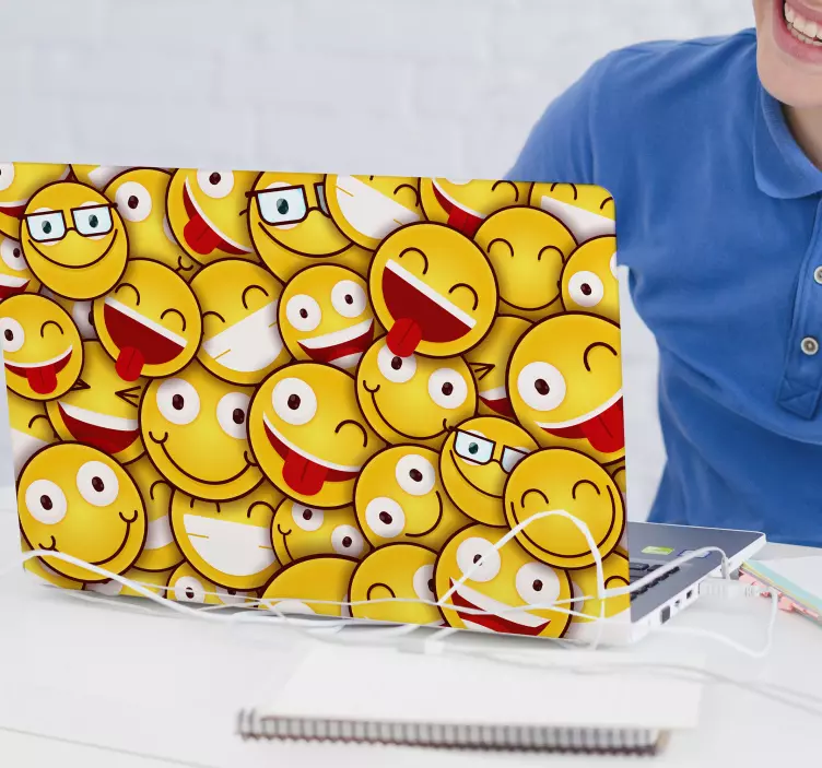 Nálepka s emojis pre laptop - Tenstickers