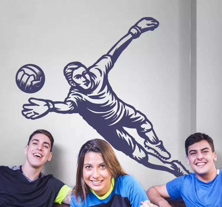 Futbalový brankár zastavuje obtlačok s loptou - Tenstickers