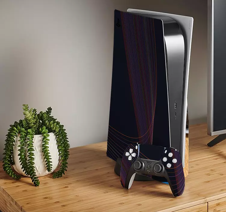 Nálepka s geometrickou vlnou ps 5 - Tenstickers