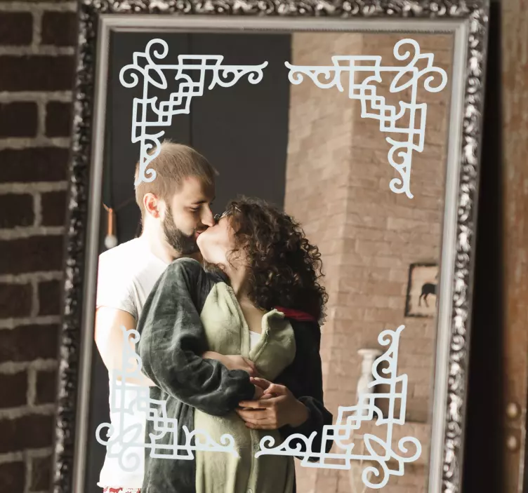 Nálepka s geometrickým uhlom zrkadla - Tenstickers