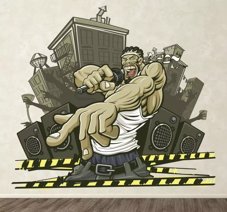 Nálepka s graffiti pre mestské rappery - Tenstickers