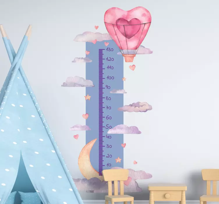 Nálepka na stenu s obrázkom horkovzdušného balóna - Tenstickers