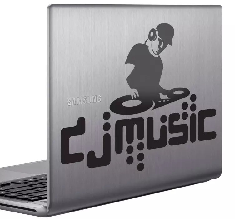 Nálepka s hudbou pre laptop dj - Tenstickers