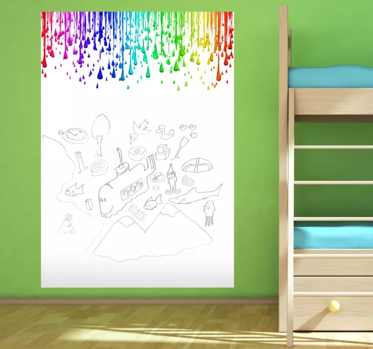 Nálepka s kvapkami farby - Tenstickers