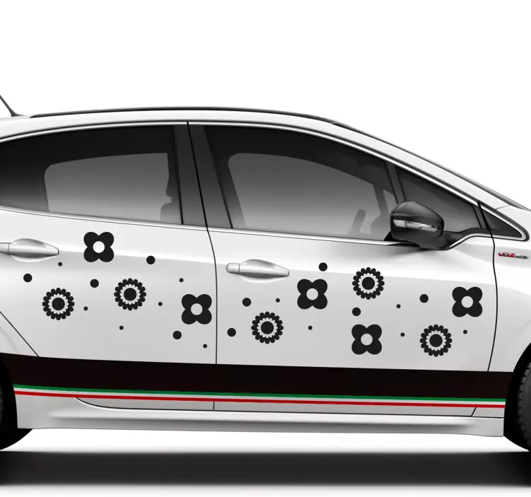 Nálepka s kvetinami pre vozidlá - Tenstickers