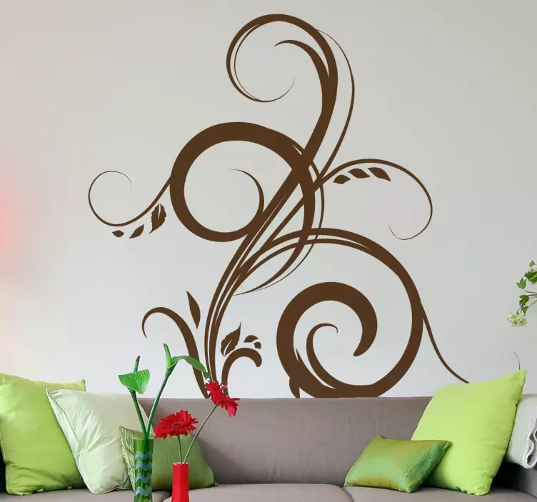 Nálepka s kvetinovým filigránom - Tenstickers