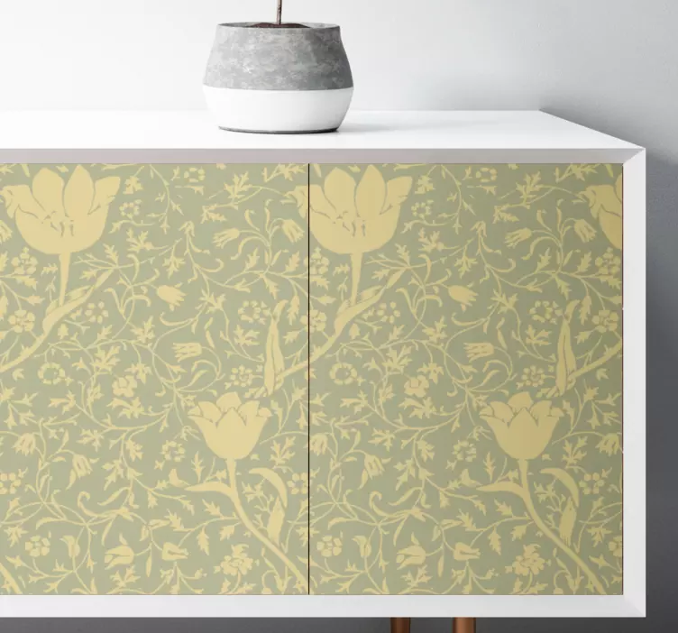 Nálepka s kvetom elegantný kvetinový motív - Tenstickers