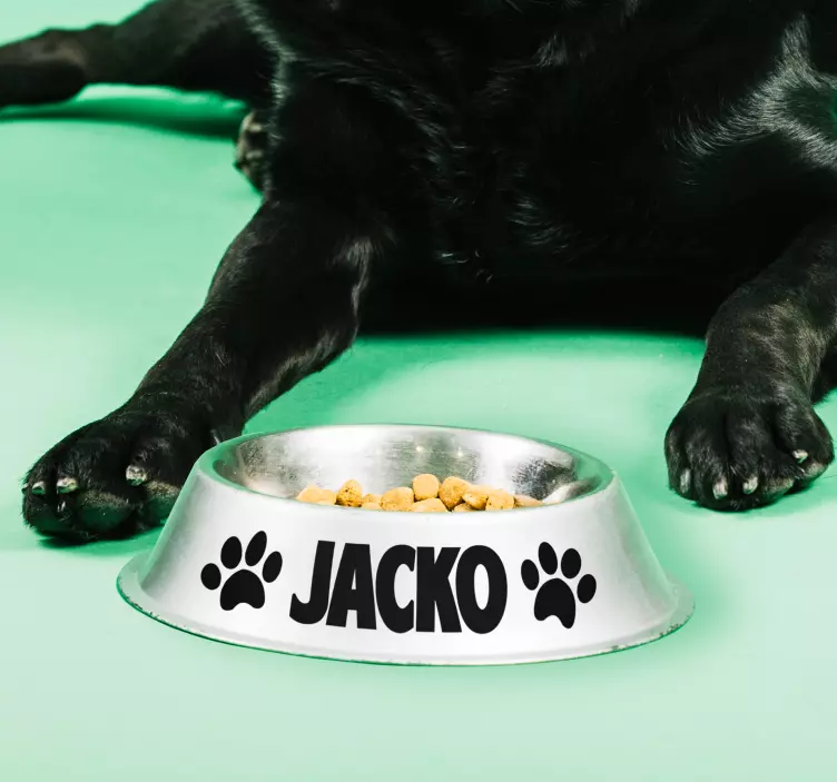 Nálepka s labkami pre meno vášho psa - Tenstickers