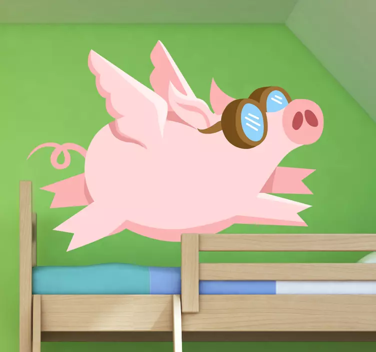 Nálepka s lietajúcimi ošípanými - Tenstickers