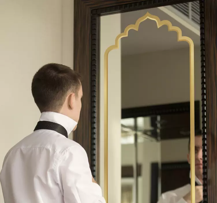 Nálepka s marockým zrkadlovým rámom - Tenstickers