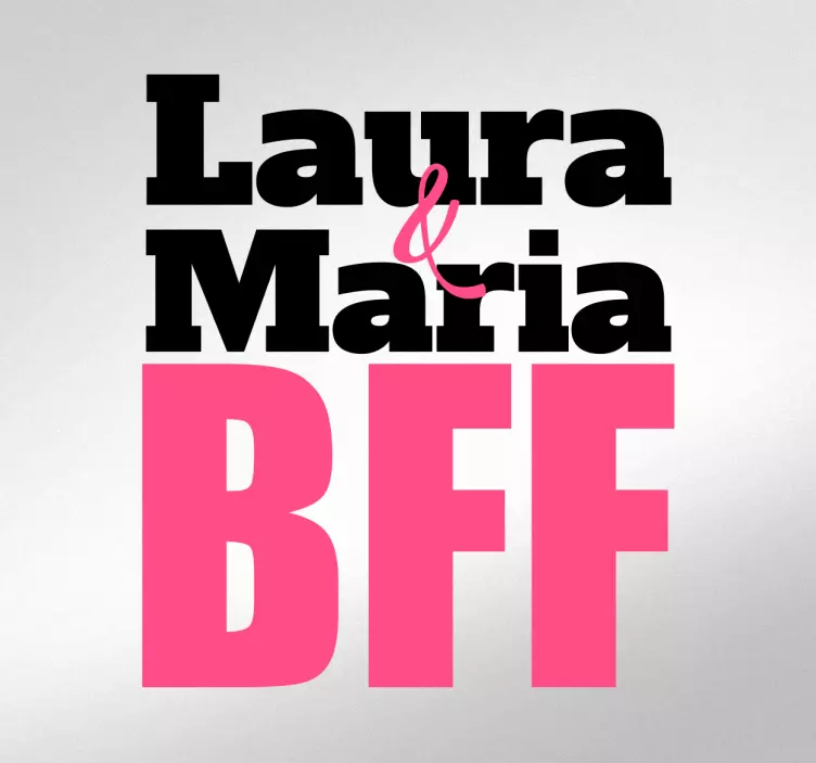 Nálepka s možnosťou prispôsobenia bff wal - Tenstickers