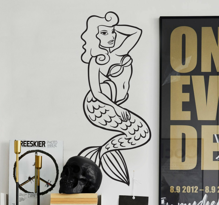 Nálepka s nástennou nálepkou pre morskú pannu - Tenstickers