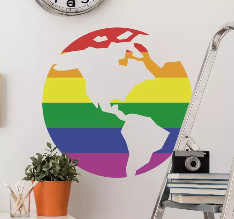 Nálepka s obrázkami nástenky gay hrdosti na svete - Tenstickers