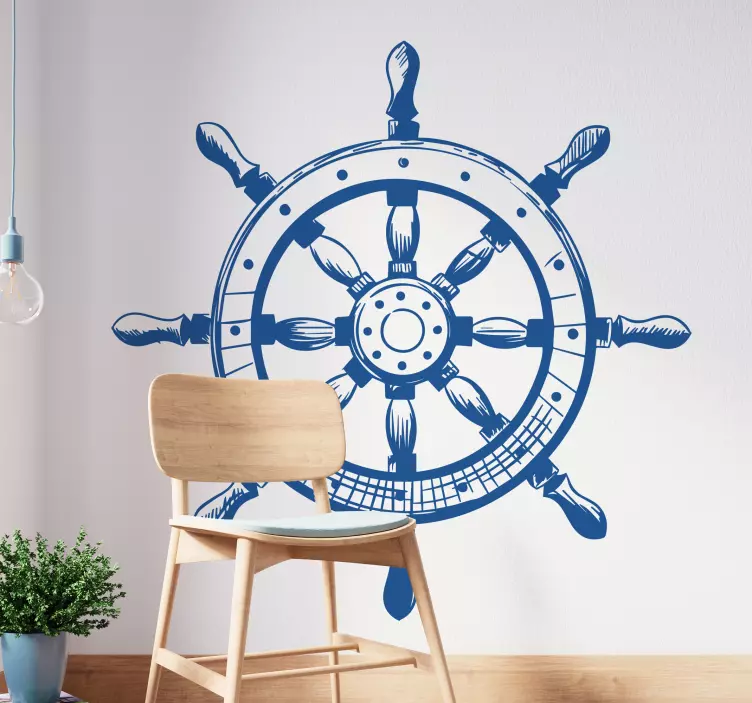 Nálepka s obrázkom kormidla pre loď - Tenstickers