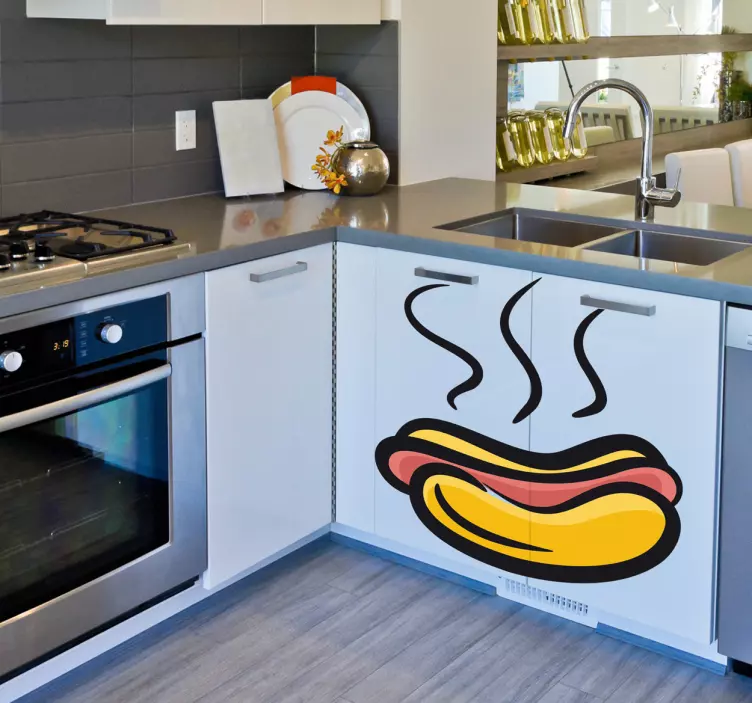 Nálepka s obrysom hot dog - Tenstickers