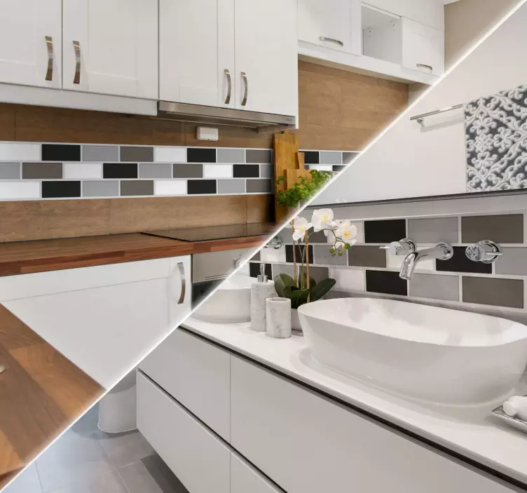 Nálepka s okrajmi šedých odtieňov - Tenstickers