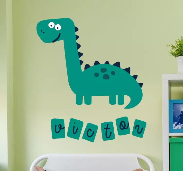 Nálepka s personalizovaným dinosaurom pre deti - Tenstickers