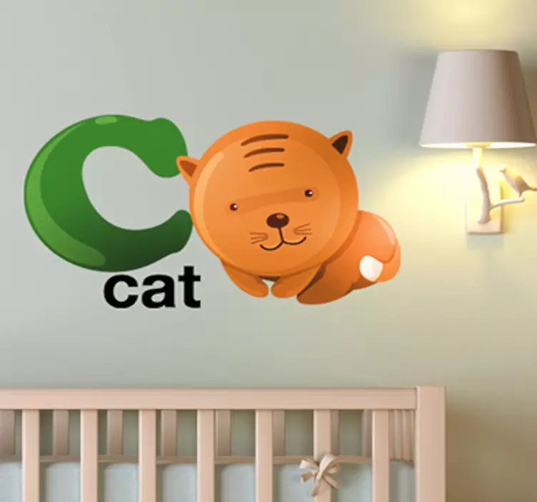 Nálepka s písmenom c pre deti - Tenstickers