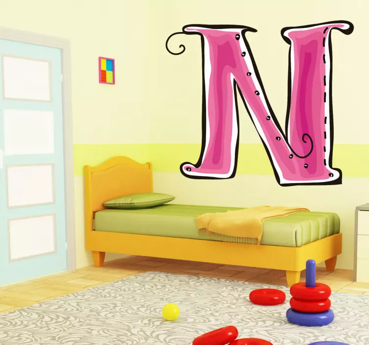 Nálepka s písmenom n - Tenstickers