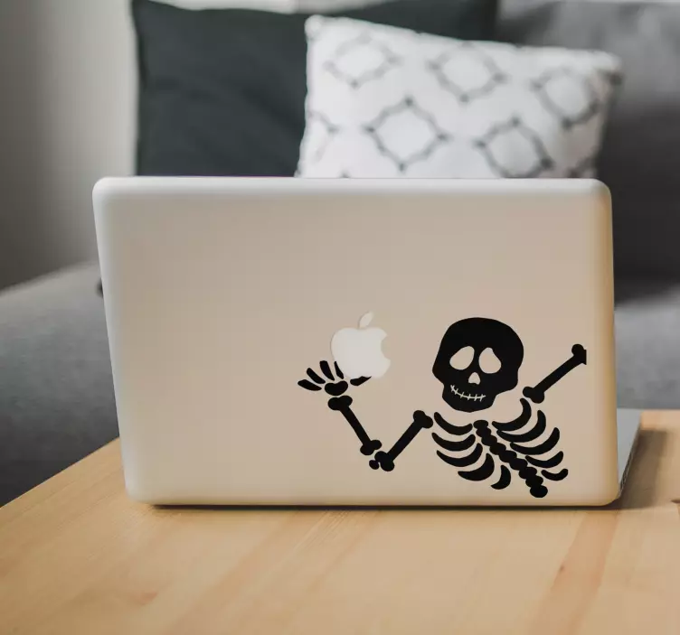 Nálepka s kostrou macbook halloween - Tenstickers