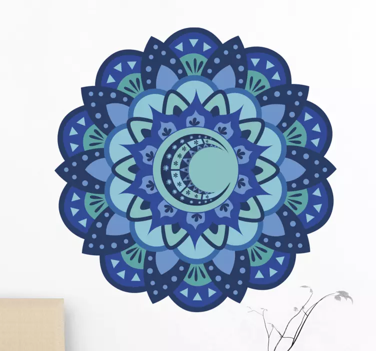 Nálepka s prírodou prepracovaná botanická mandala - Tenstickers