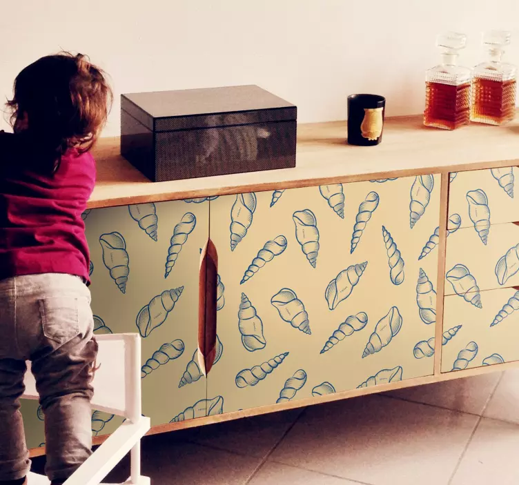 Nálepka s prírodou v motíve mušlí - Tenstickers