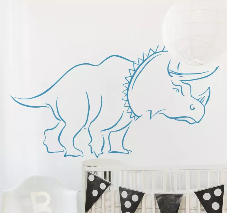 Nálepka s triceratops dinosaurom - Tenstickers