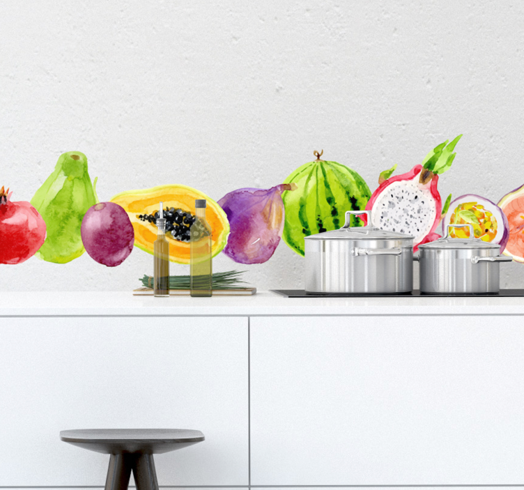 Nálepka s ovocím z tropického ovocia - Tenstickers