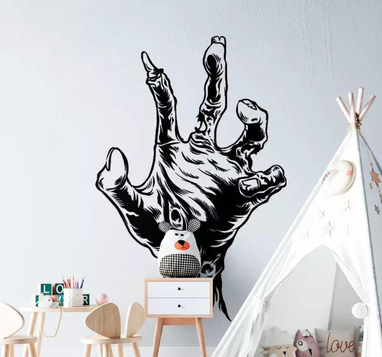 Nálepka skvelej múmie ruky halloween - Tenstickers