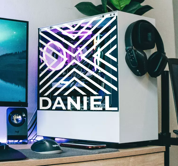 Nálepka s videohrou riadky s názvom - Tenstickers