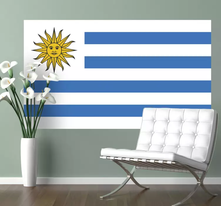 Nálepka s vlajkou uruguay - Tenstickers