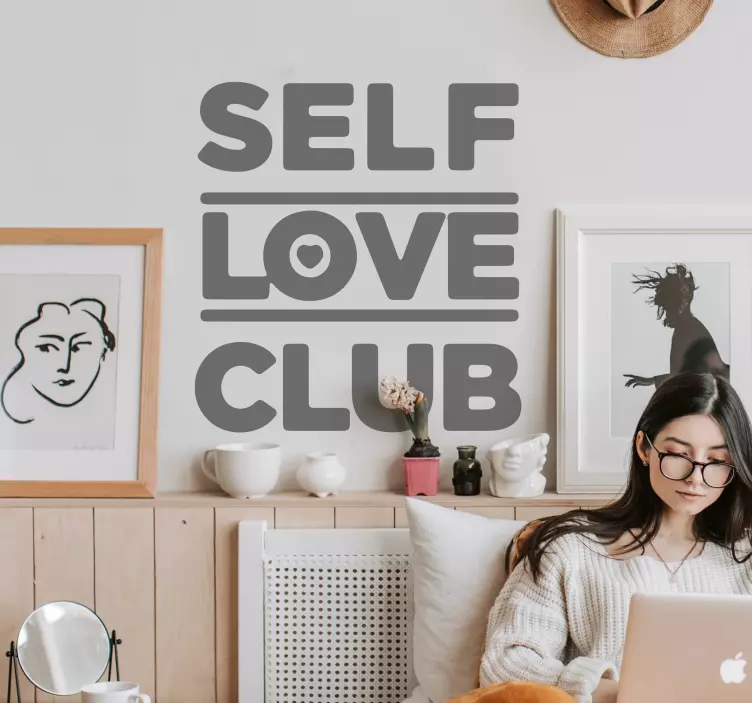 Nálepka na stenu self love club - Tenstickers