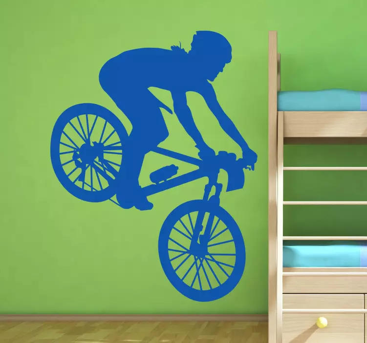 Nálepka siluety pre horských cyklistov - Tenstickers