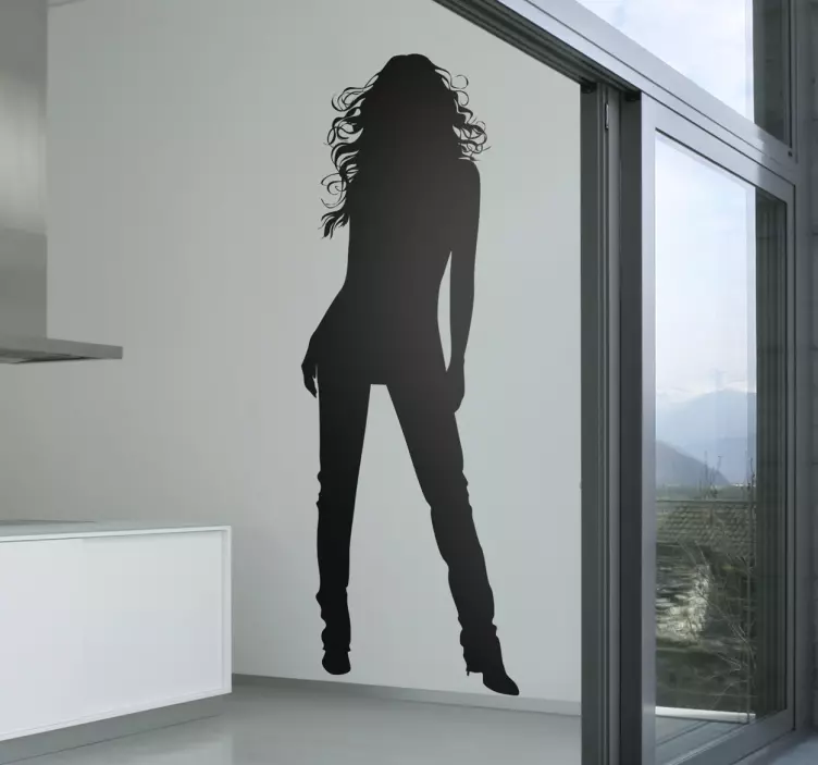 Nálepka siluety ženy - Tenstickers