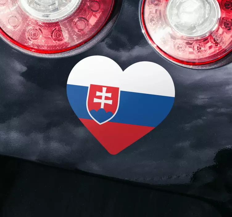 Nálepka Slovensko srdce na auto - Tenstickers