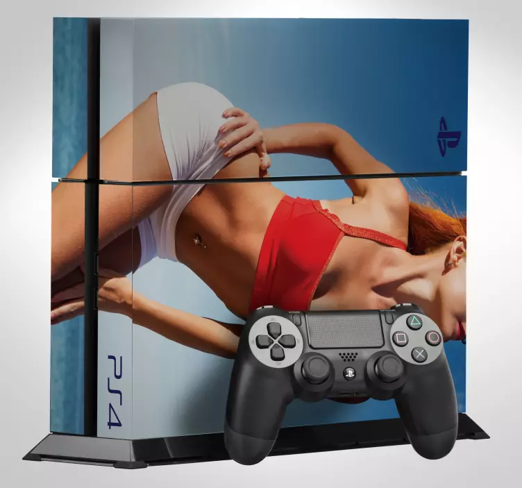 Ps4 sexy dievča ps4 vinylová koža - Tenstickers