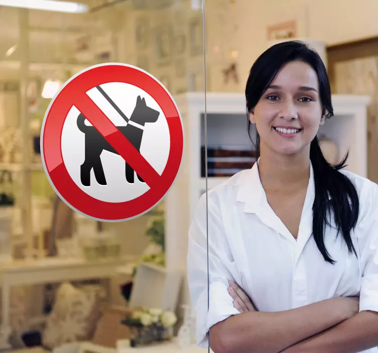 Nálepka so psom zakázaná značka - Tenstickers