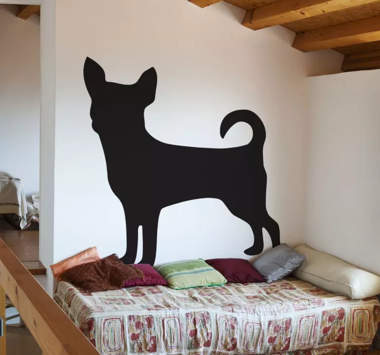 Nálepka so siluetou čivavy - Tenstickers