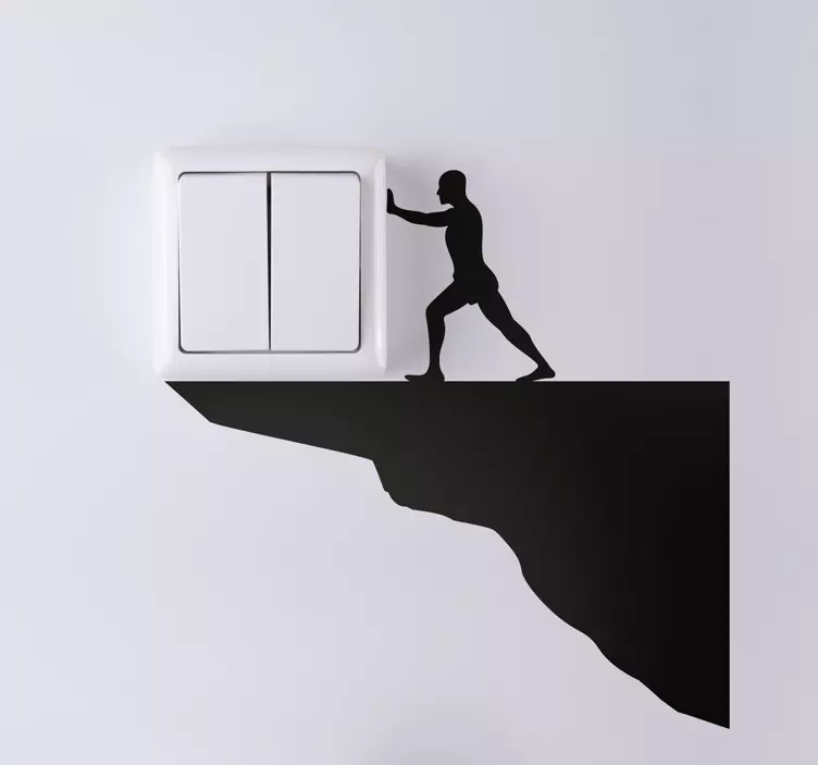 Tlačí silueta muža nálepka - Tenstickers