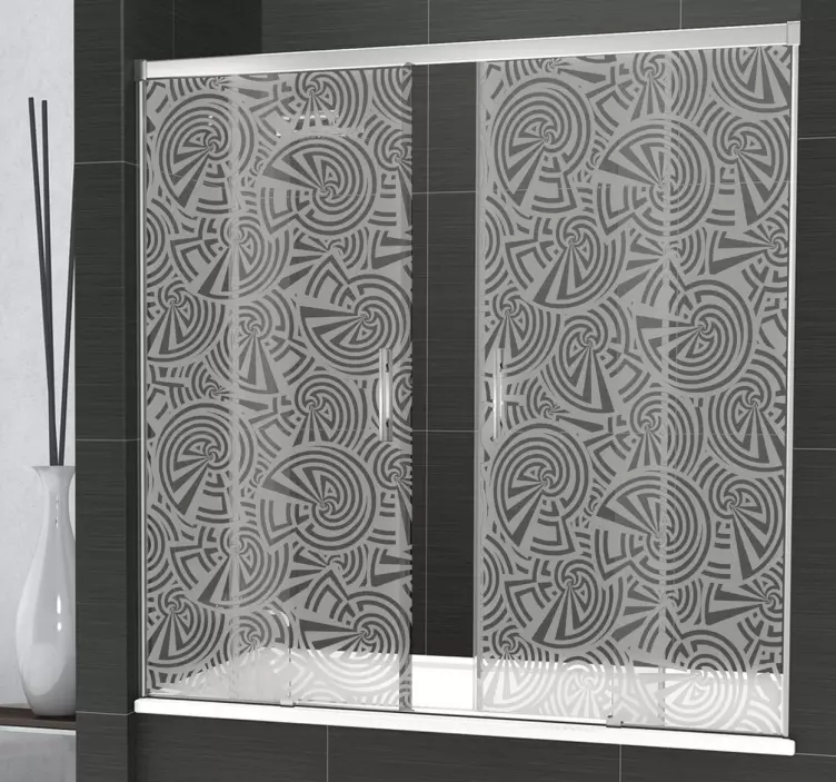 Nálepka so špirálovitým tvarom sprchy - Tenstickers