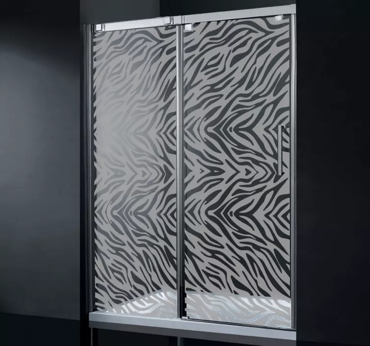 Nálepka so zebrovou sprchou - Tenstickers