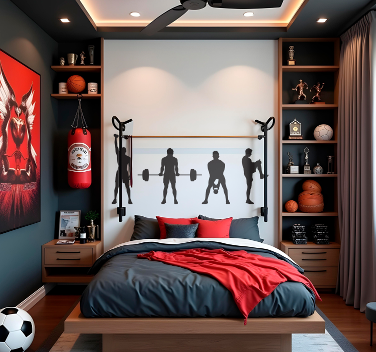 Nálepka športu fitness silných mužov - Tenstickers