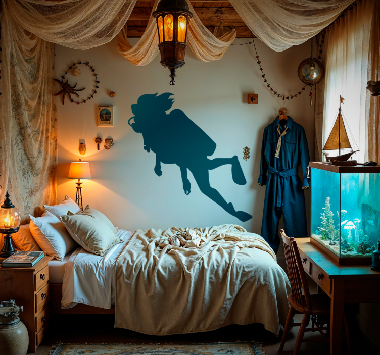 Nálepka športu potápačka - Tenstickers